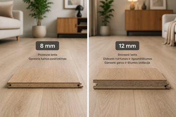 8 mm ar 12 mm laminatas – ką rinktis