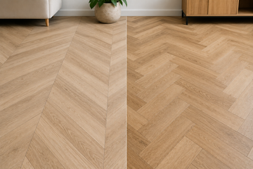 Chevron ar Herringbone eglutė – kuo skiriasi