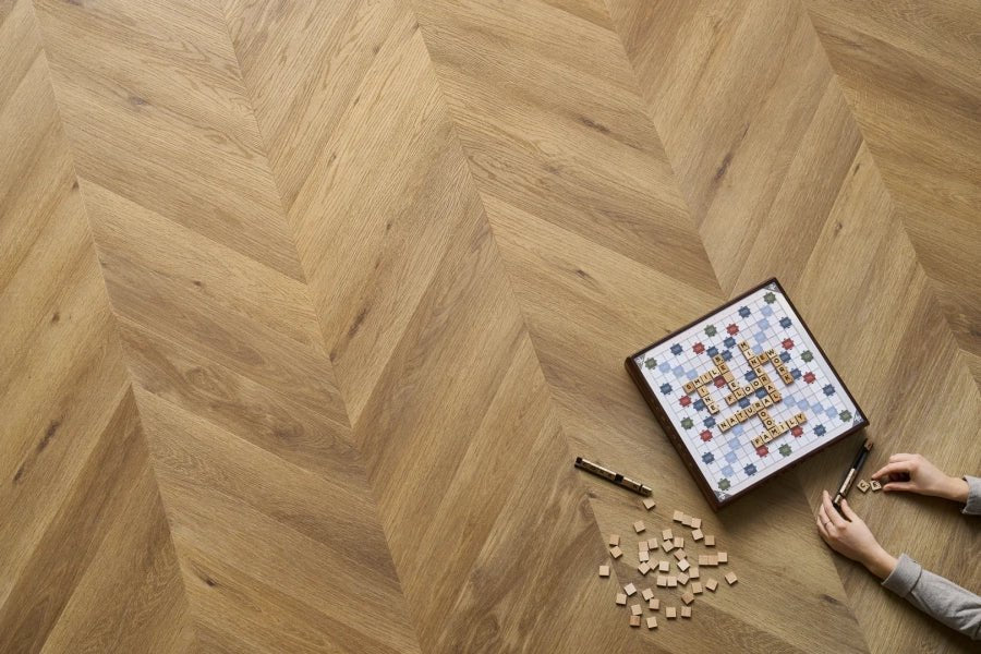 SPC Vinilinės Grindys Amaron Chevron – Georgetown Oak 