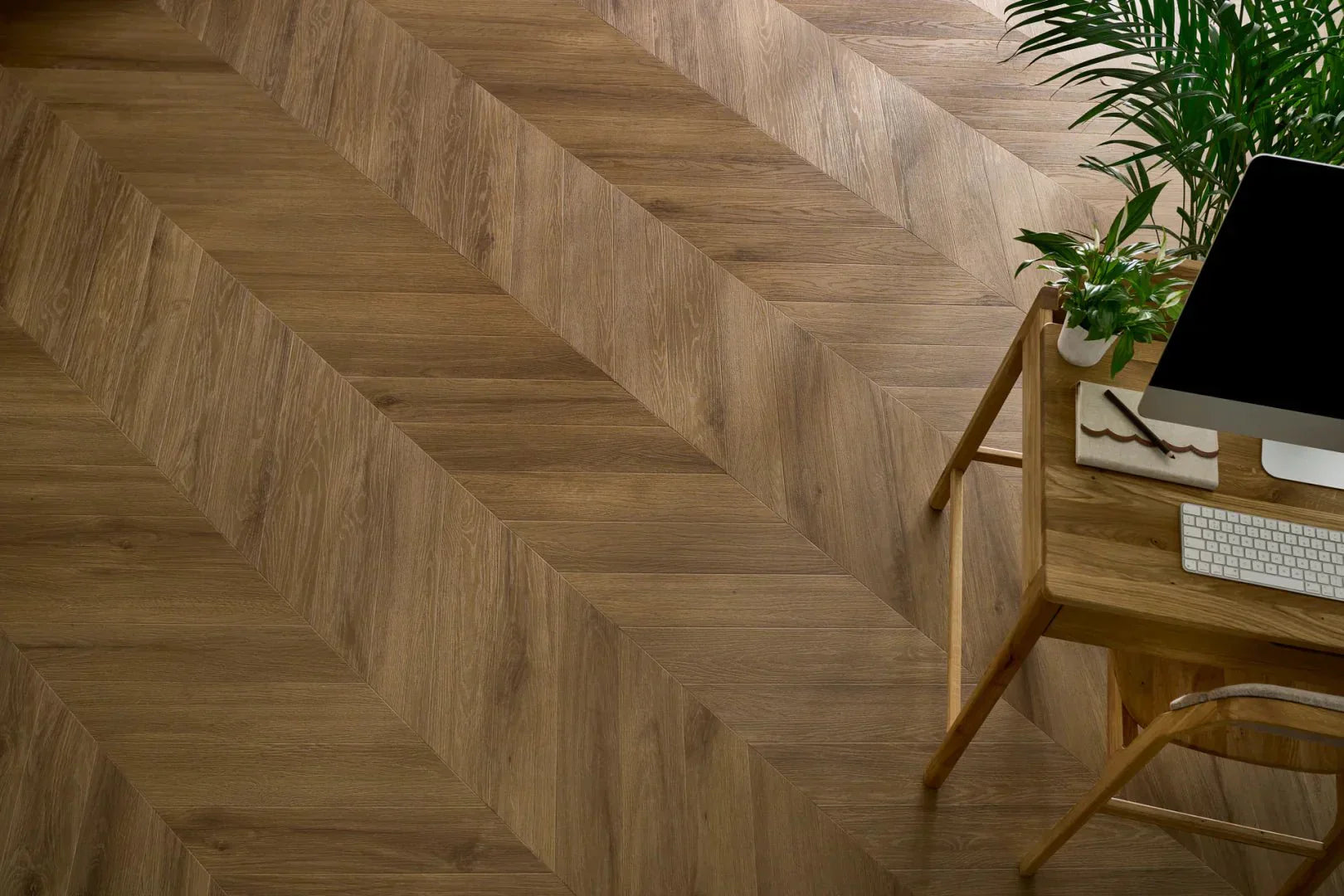 SPC Vinilinės Grindys Amaron Chevron – Rochester Oak -